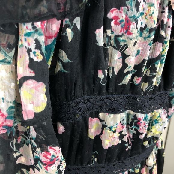 Walter Baker Hansen Asymmetrical Hem Open Shouldee Floral Spring Dress NWT sz 10 - Picture 8 of 13